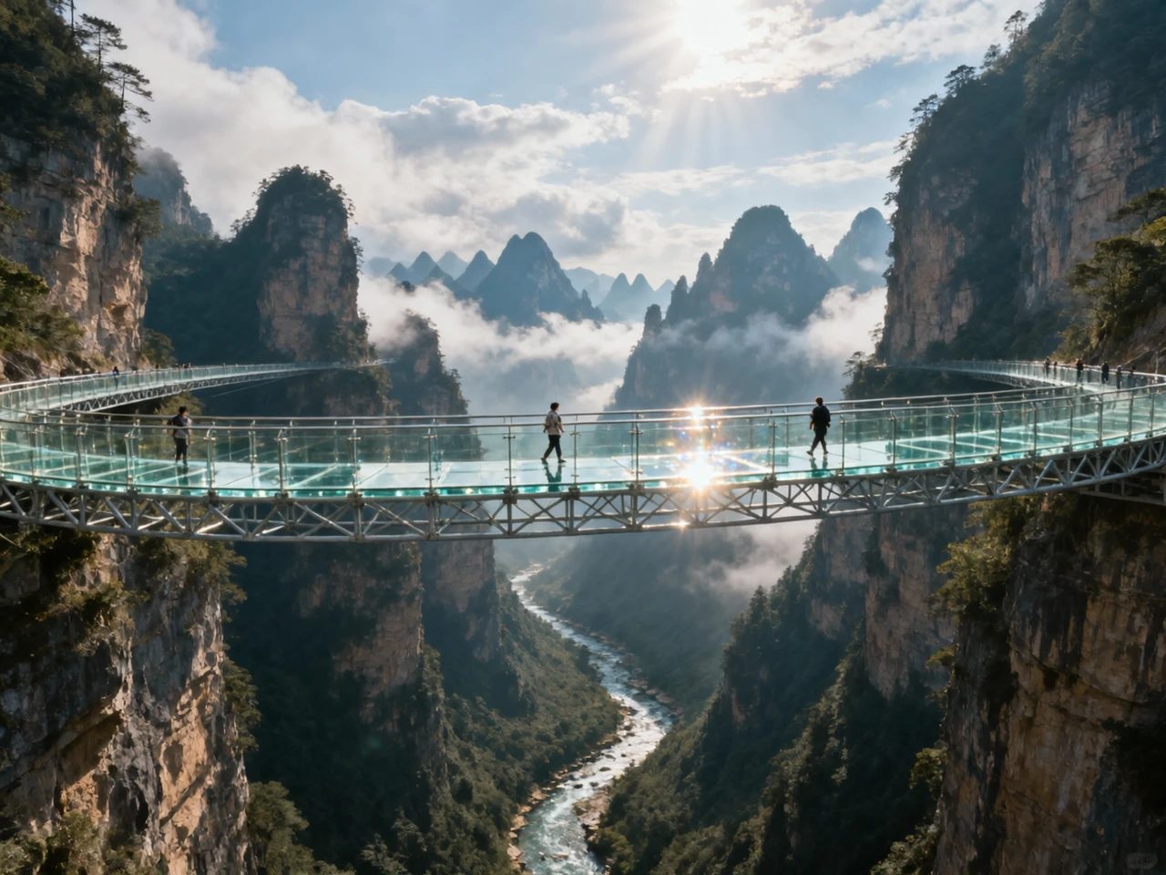 Aventura en el Puente de Cristal del Gran Cañón